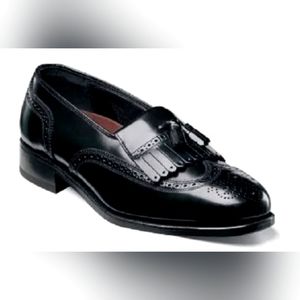 Florsheim Mens Lexington Wingtip Tassel Loafer Leather Black Dress Shoe